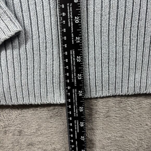 St John Knits Vintage Santana Knit Cardigan Button Front Blue Medium/Large K171 - Picture 5 of 9